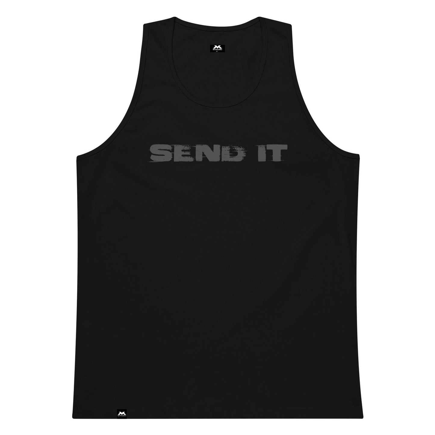 Men's SEND IT Premium Tank Top - Black - Navy - Squash