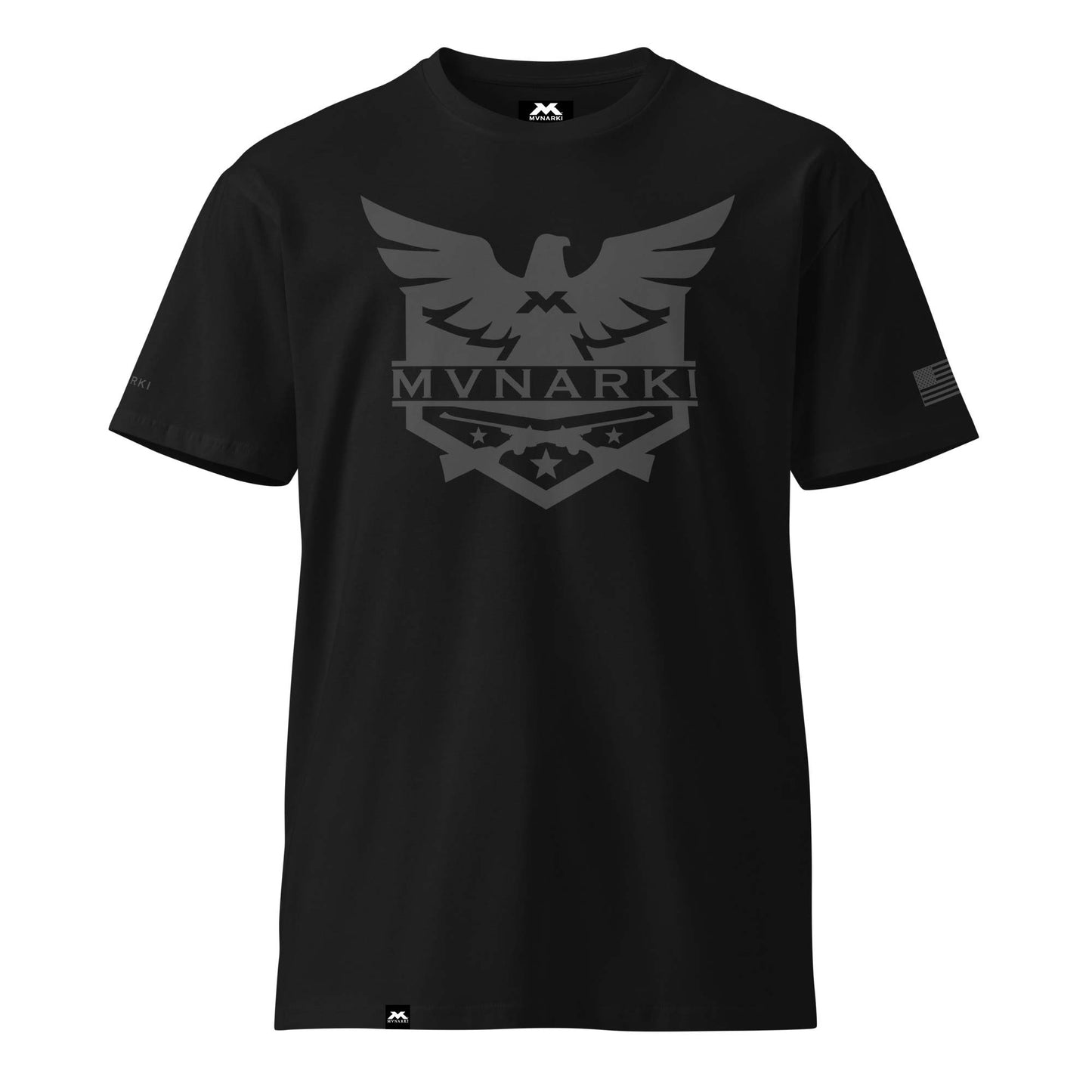 Mens's EAGLE Premium T-Shirt - Charcoal - Black - Natural