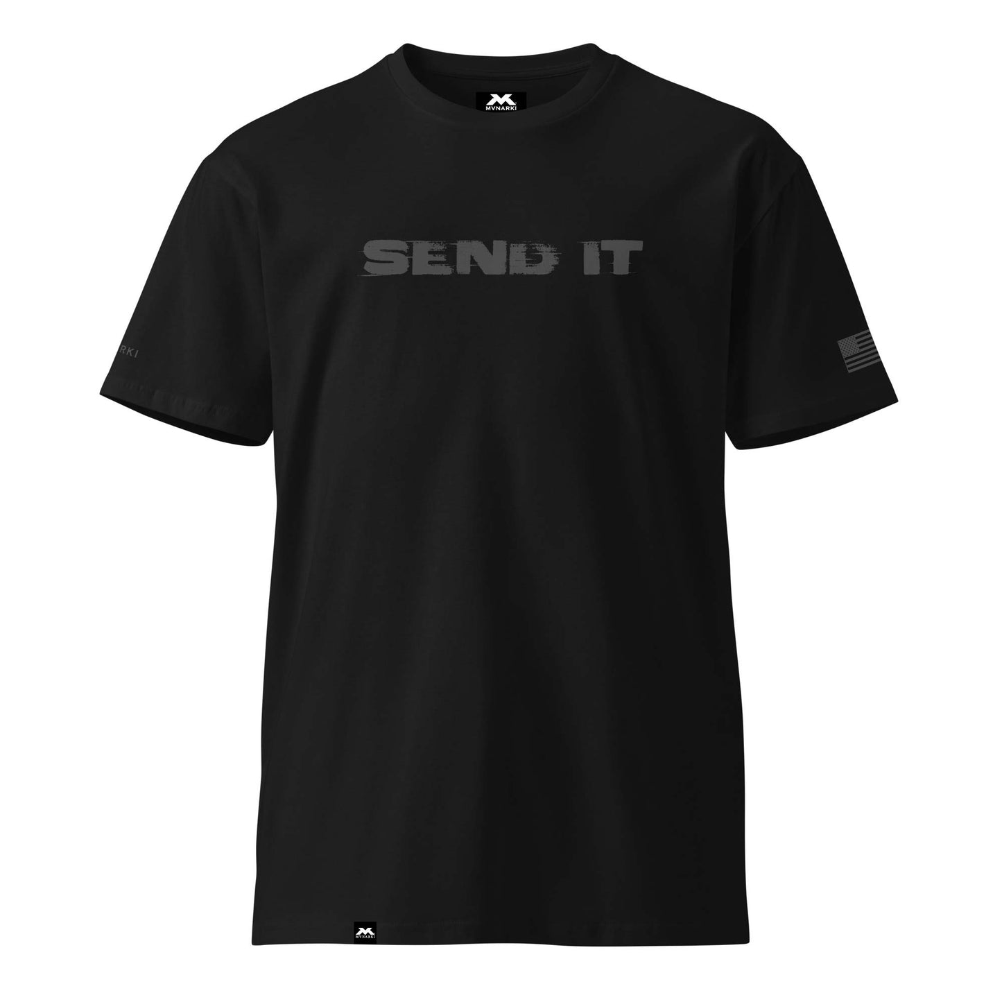 Men's SEND IT Premium T-Shirt - Navy - Natural - Black