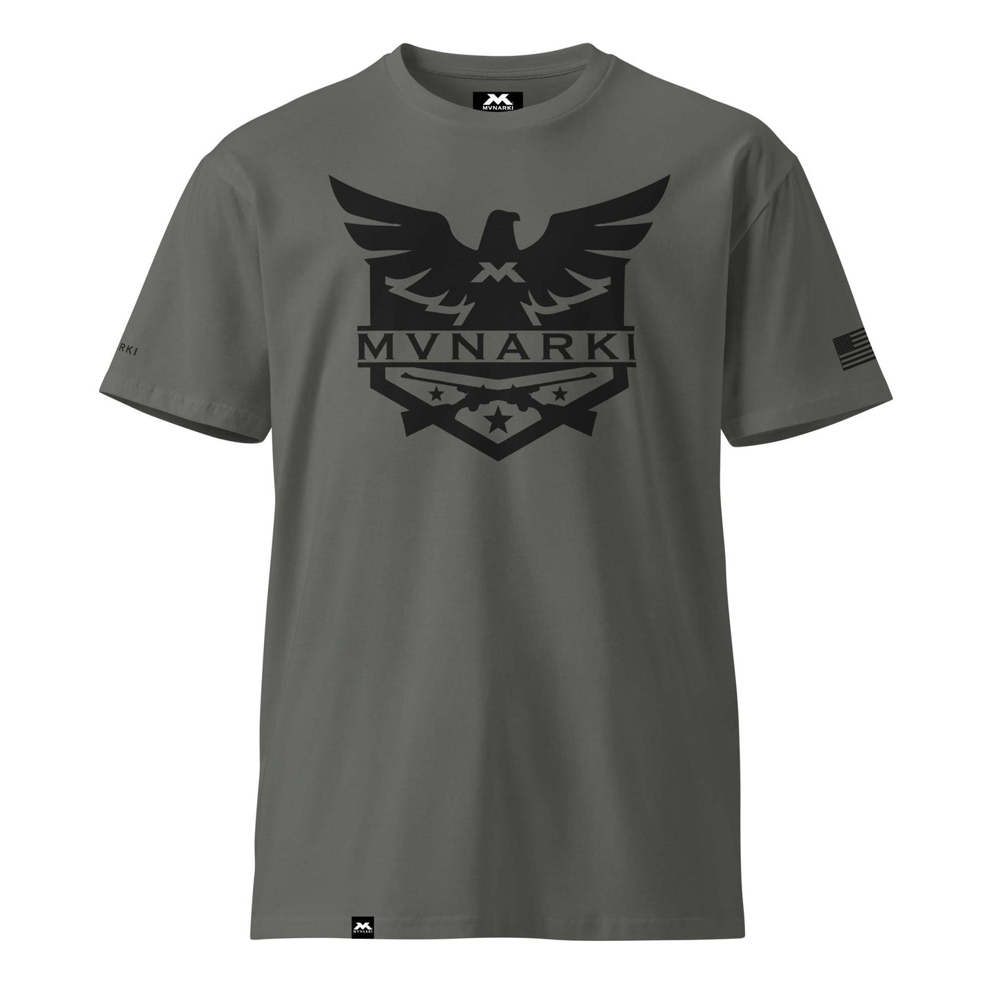 Mens's EAGLE Premium T-Shirt - Charcoal - Black - Natural