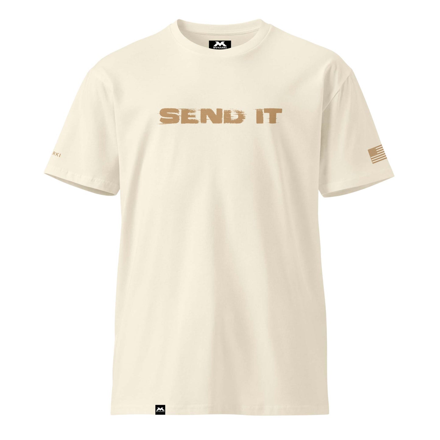 Men's SEND IT Premium T-Shirt - Navy - Natural - Black
