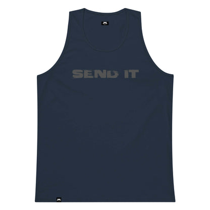 Men's SEND IT Premium Tank Top - Black - Navy - Squash