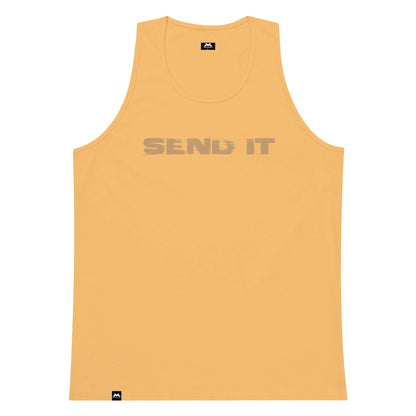 Men's SEND IT Premium Tank Top - Black - Navy - Squash