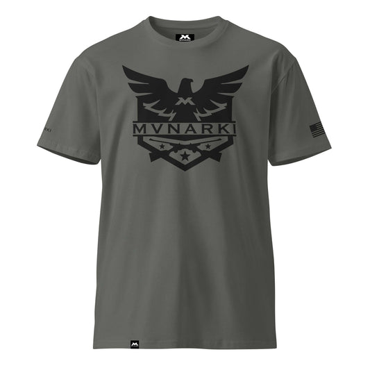 Mens's EAGLE Premium T-Shirt - Charcoal - Black - Natural